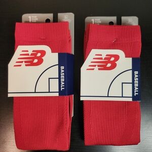 New Balance Red Baseball Athletic Socks